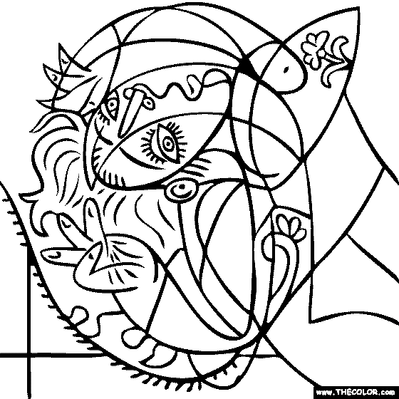Cubism coloring #1, Download drawings