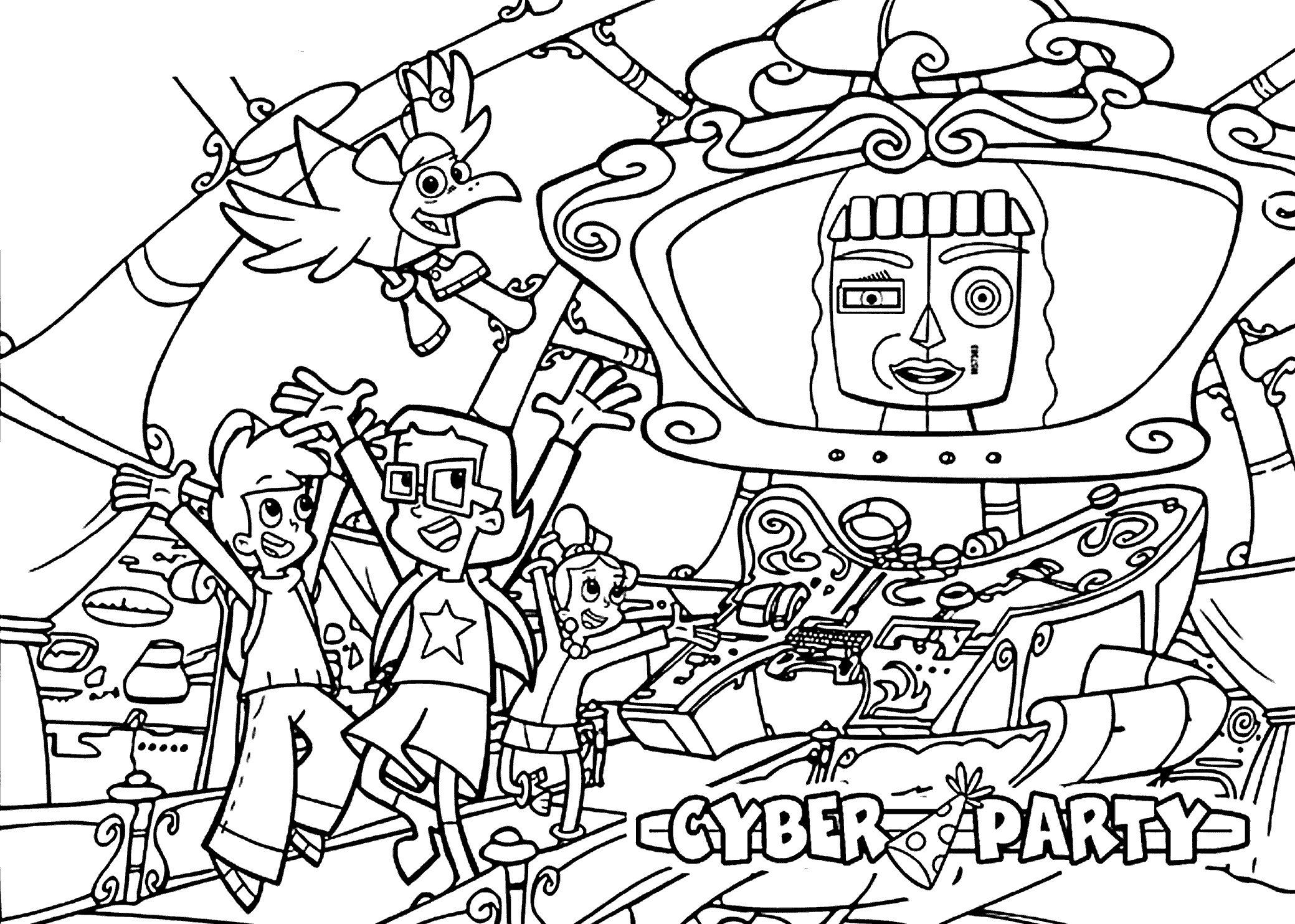 Cyber coloring #9, Download drawings