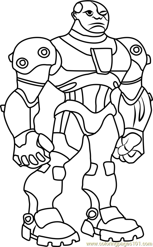 Cyborg coloring #14, Download drawings