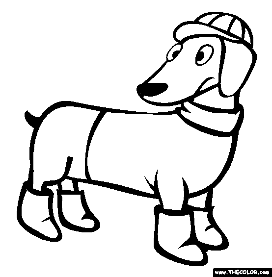 Dachshund coloring #20, Download drawings