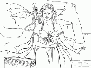Daenerys Targaryen coloring #20, Download drawings