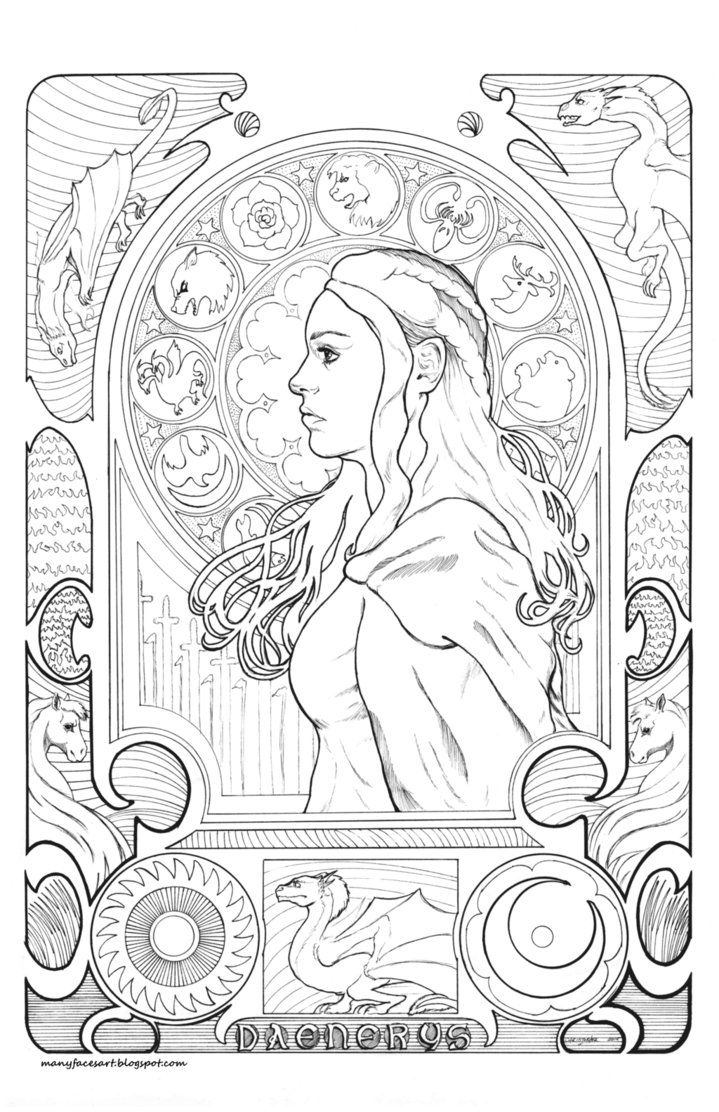Daenerys Targaryen coloring #16, Download drawings