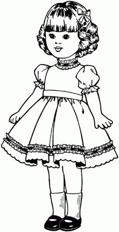 Doll coloring #10, Download drawings