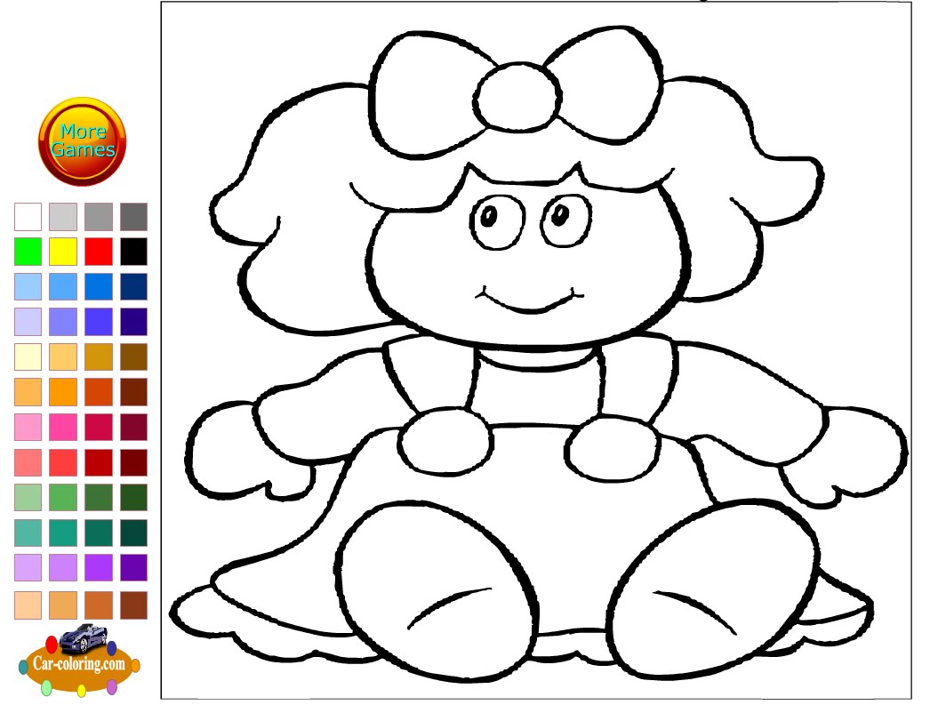 Doll coloring #9, Download drawings