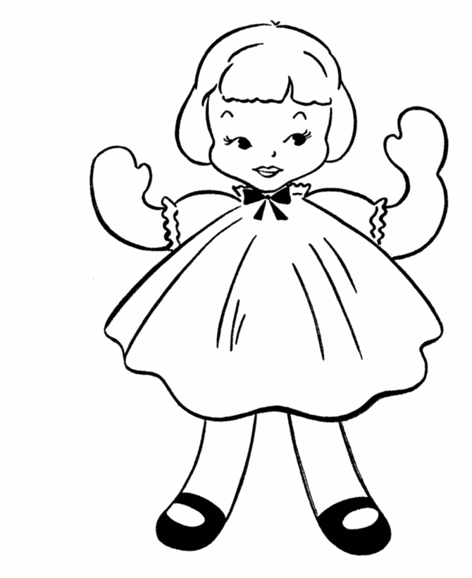 Doll coloring #5, Download drawings