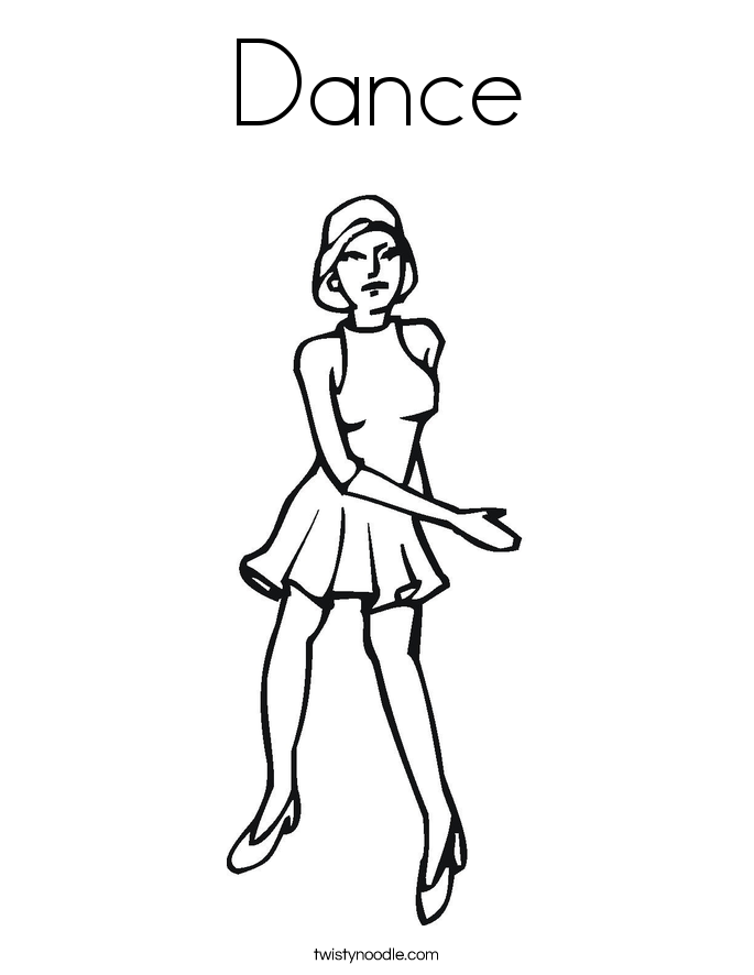 Dancer coloring #5, Download drawings