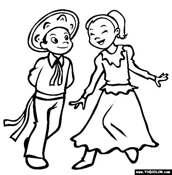 Dancing coloring #16, Download drawings