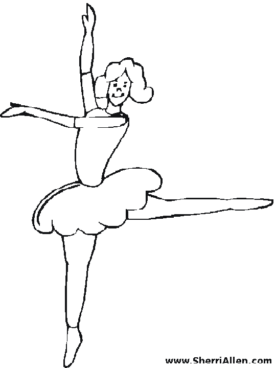 Dancer coloring #2, Download drawings