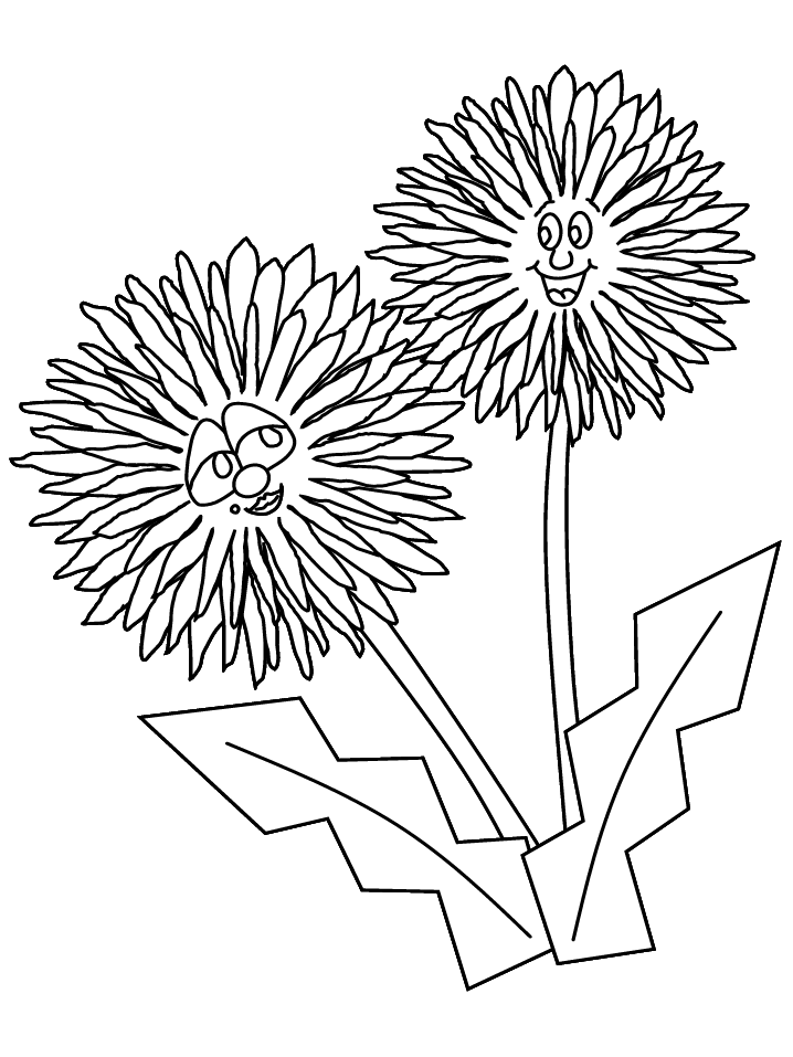 Dandelion coloring #18, Download drawings