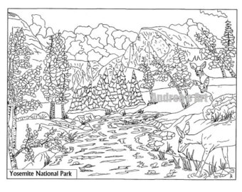 Glacier National Park coloring #4, Download drawings