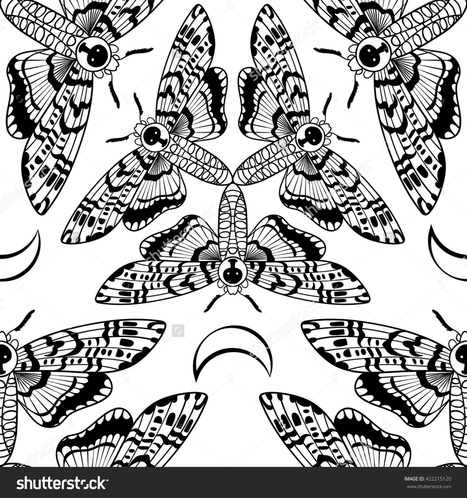 Deaths Head Moth coloring #3, Download drawings