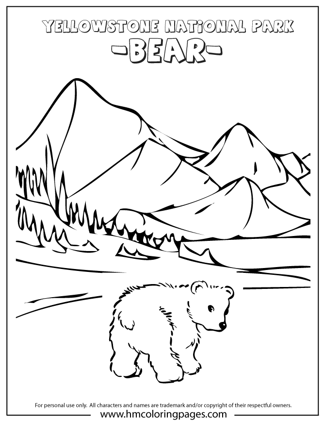 Yellowstone coloring #2, Download drawings