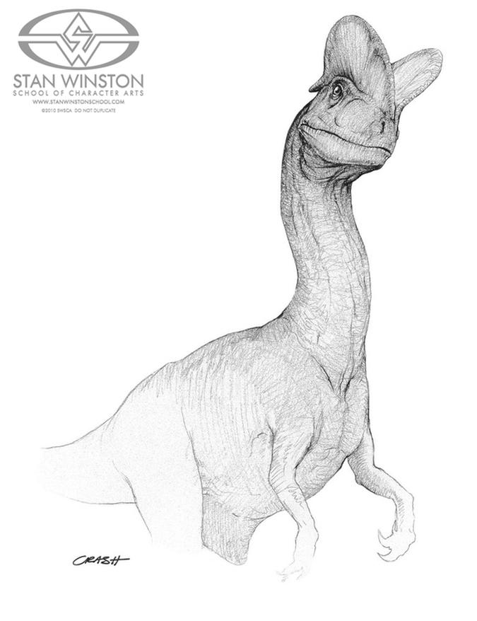 Dilophosaurus coloring #9, Download drawings