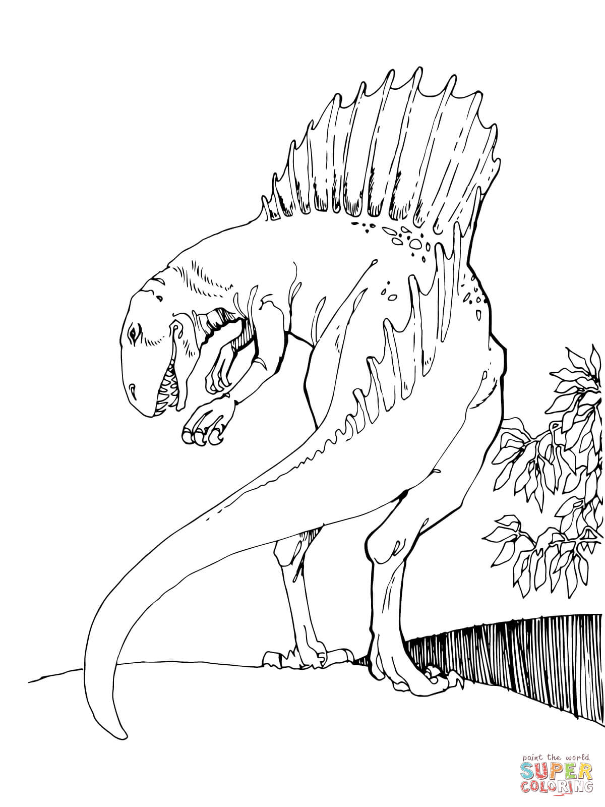 Dilophosaurus coloring #7, Download drawings