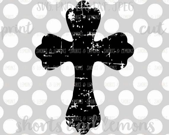 distressed cross svg #916, Download drawings