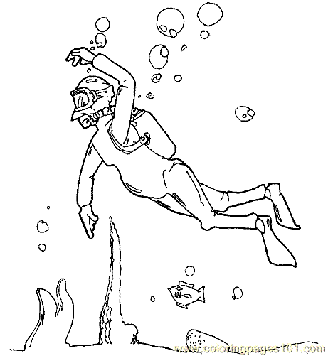Diving coloring #6, Download drawings