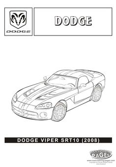 Dodge Challenger SRT8 coloring #14, Download drawings