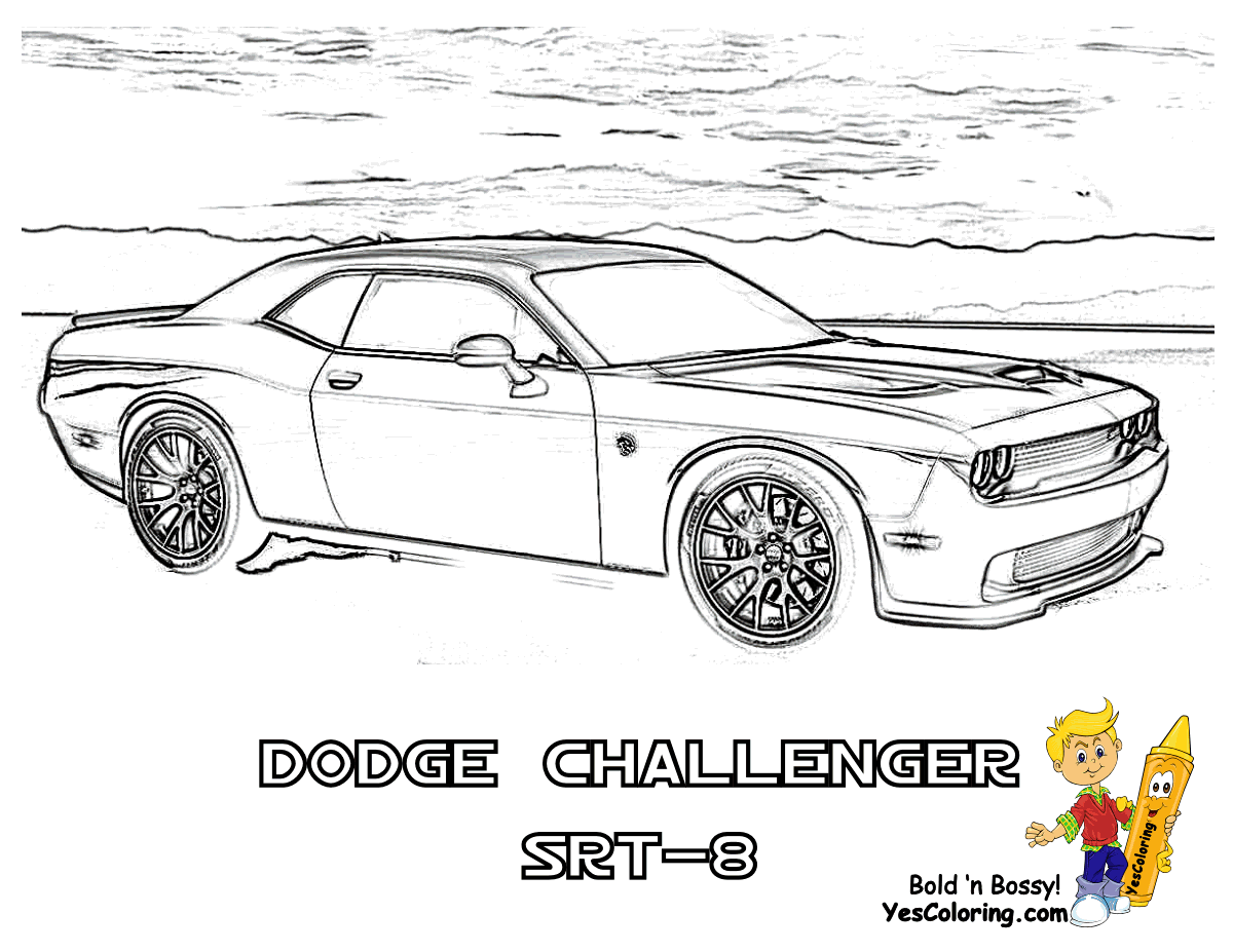 Dodge Challenger SRT8 coloring #4, Download drawings