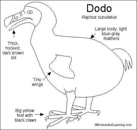 Dodo coloring #9, Download drawings