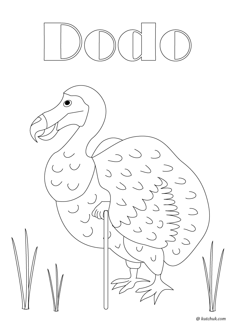 Dodo coloring #3, Download drawings
