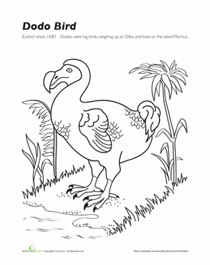 Dodo coloring #10, Download drawings
