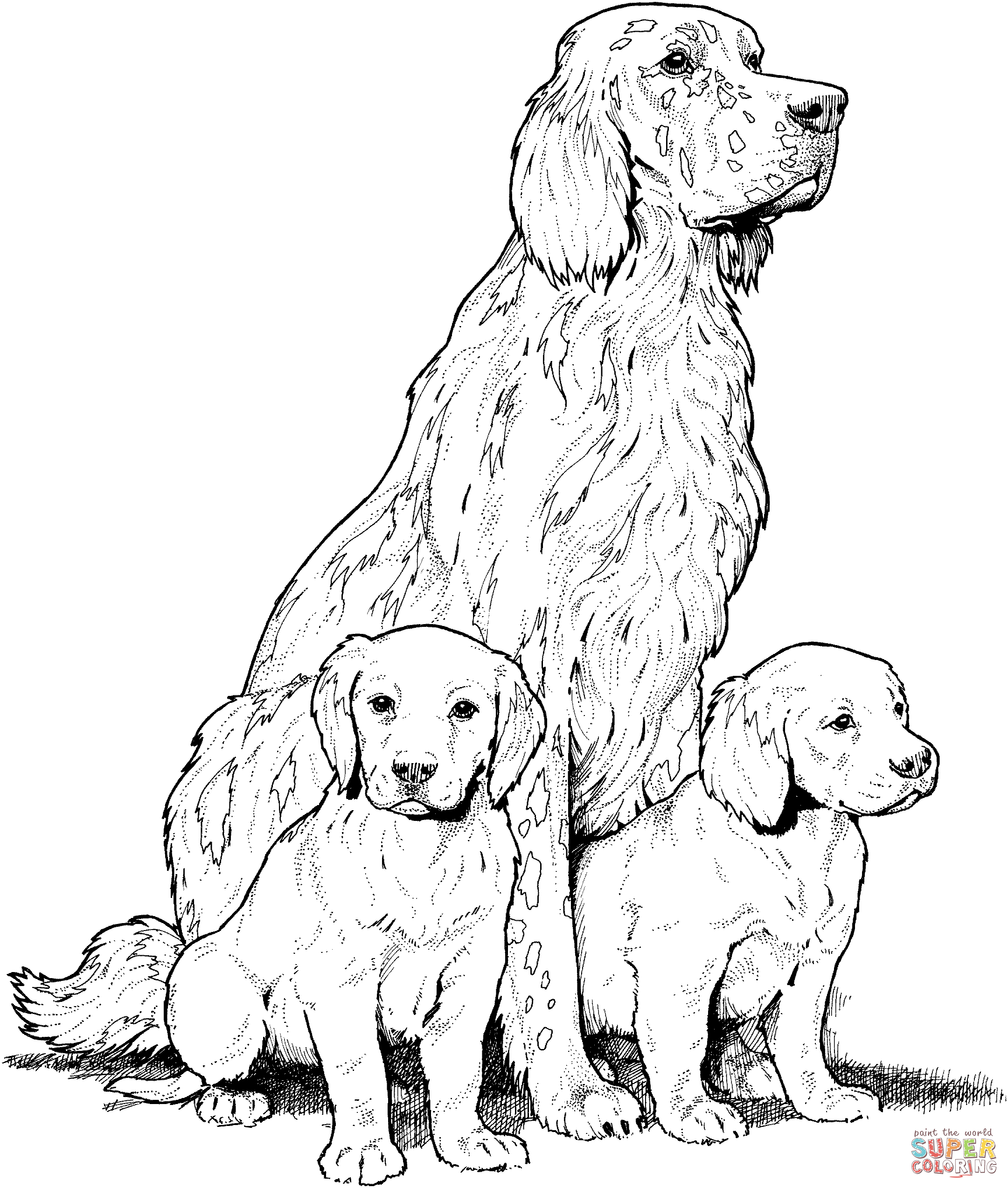 Dog coloring #14, Download drawings