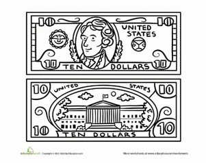 Dollar coloring #14, Download drawings