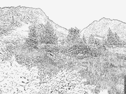 Dolomites coloring #19, Download drawings