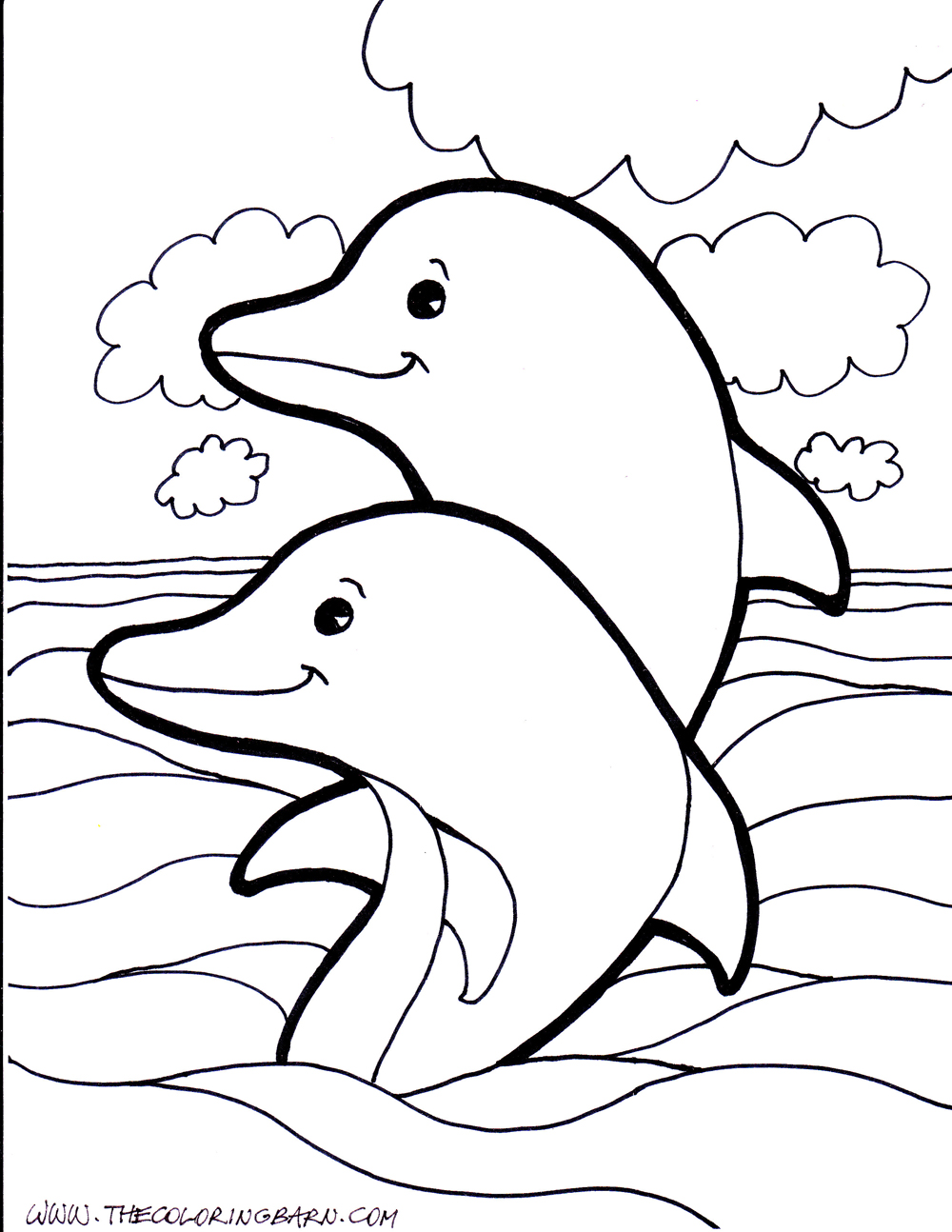 Dolphines coloring #8, Download drawings
