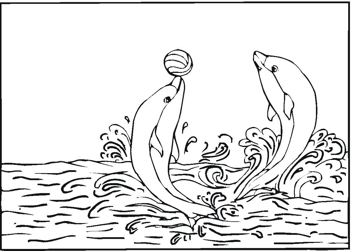 Dolphins coloring #17, Download drawings
