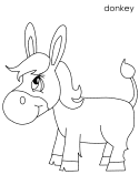 Donkey coloring #20, Download drawings