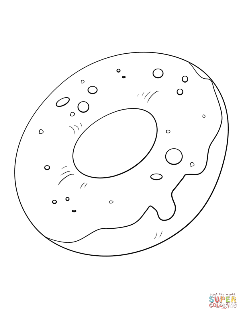 Doughnut coloring #14, Download drawings