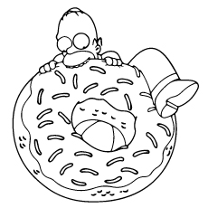 Doughnut coloring #1, Download drawings