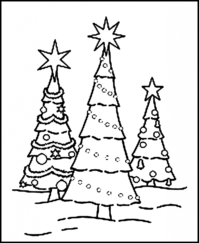 Douglas Fir Trees coloring #3, Download drawings