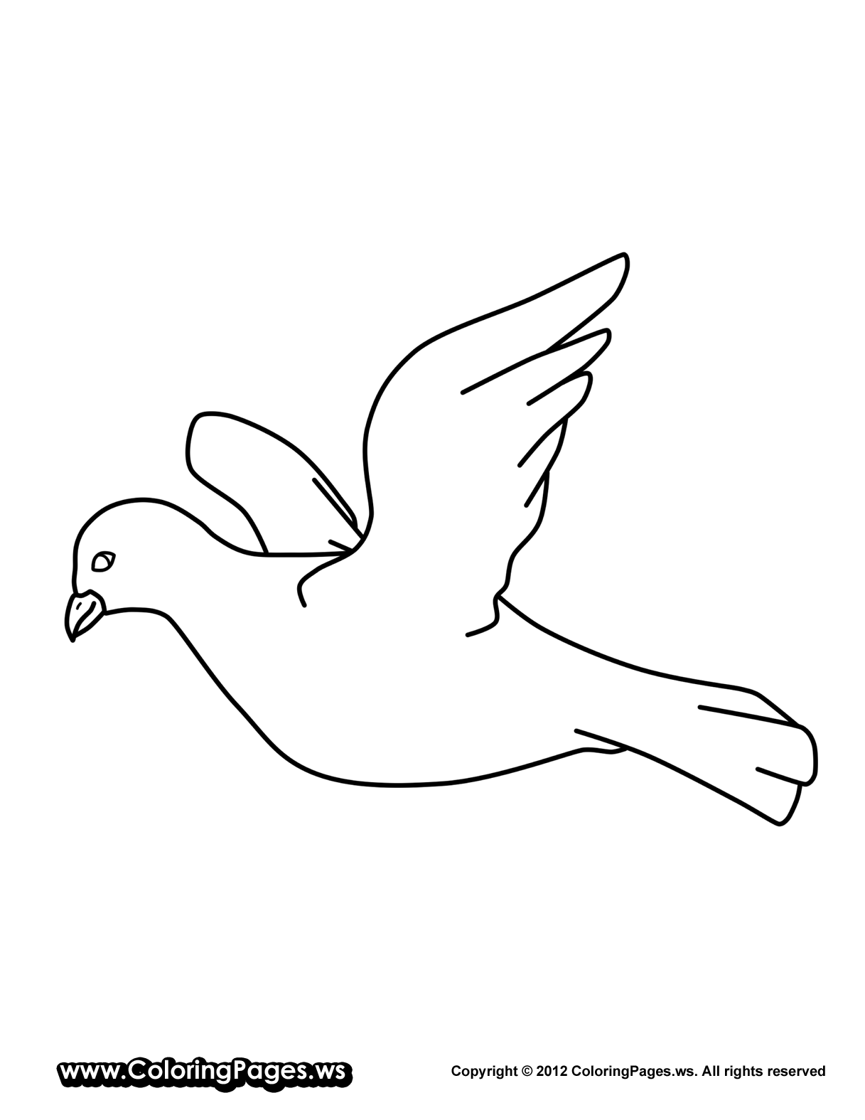 Dove coloring #8, Download drawings