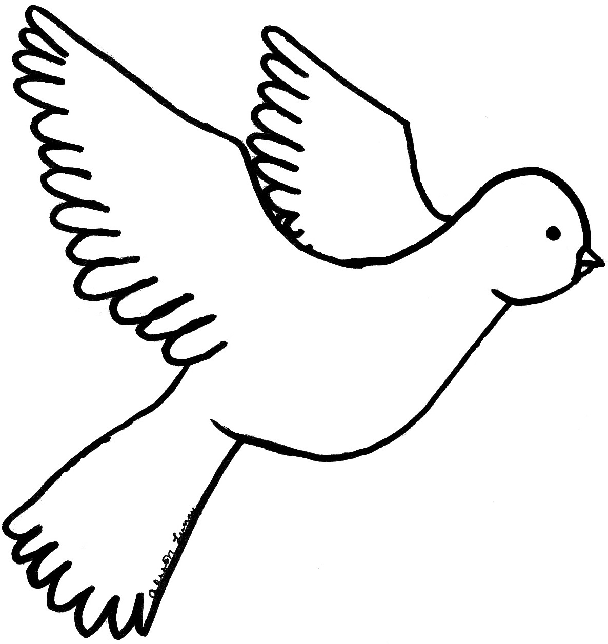 Dove coloring #4, Download drawings