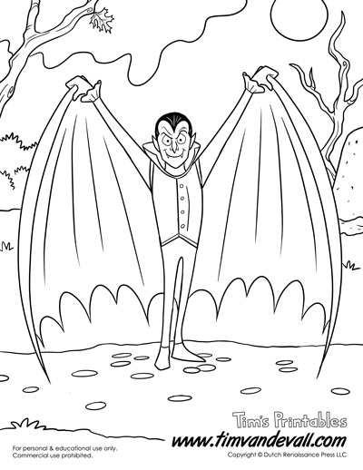 Dracula coloring #4, Download drawings