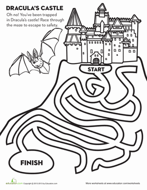 Dracula's Castle coloring #14, Download drawings