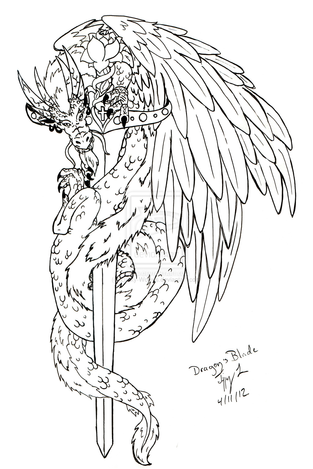 Dragon Blade coloring #10, Download drawings