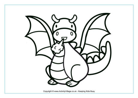 Dragon coloring #17, Download drawings