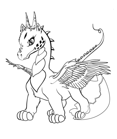Dragon coloring #20, Download drawings