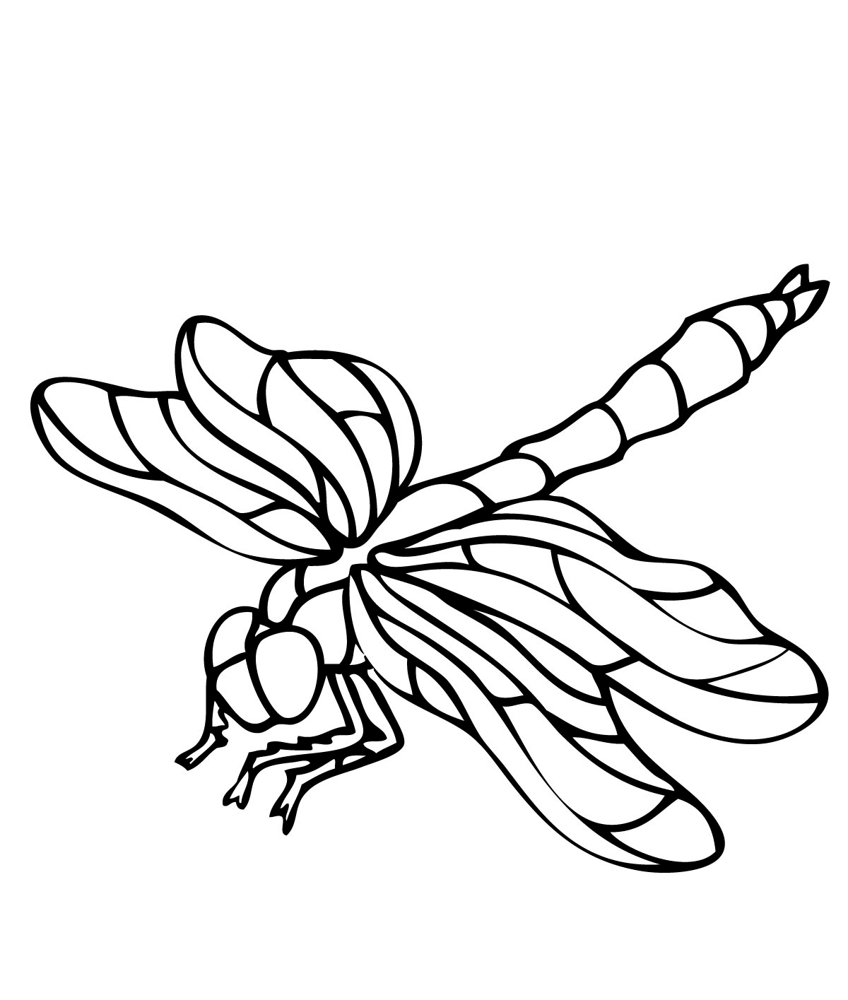 Dragonfly coloring #3, Download drawings