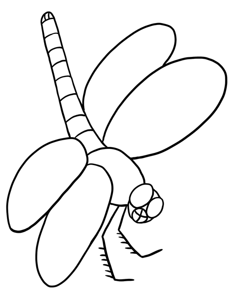 Dragonfly coloring #8, Download drawings
