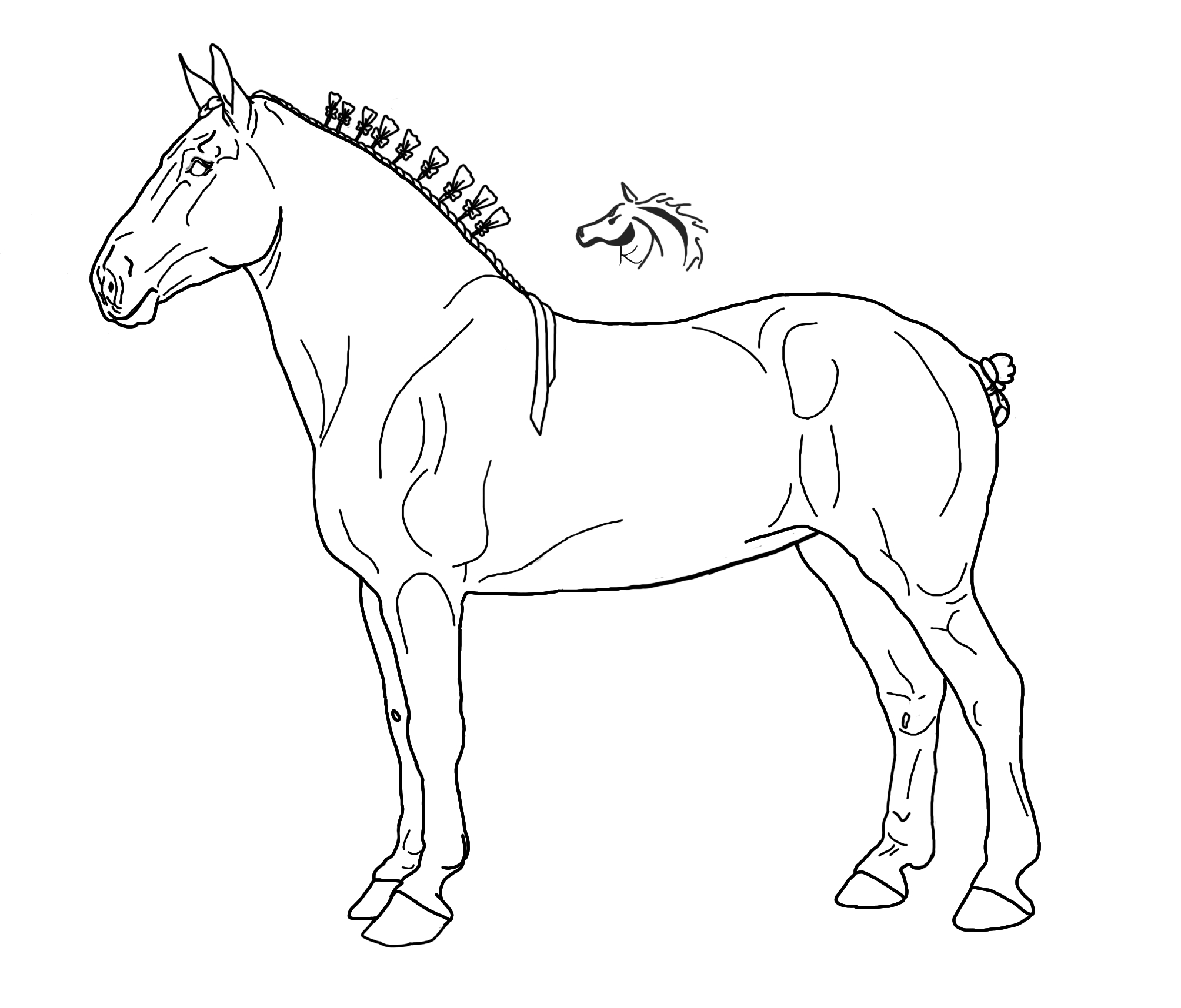 Draught Horse coloring #1, Download drawings