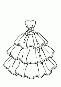 Wedding Dress coloring #19, Download drawings