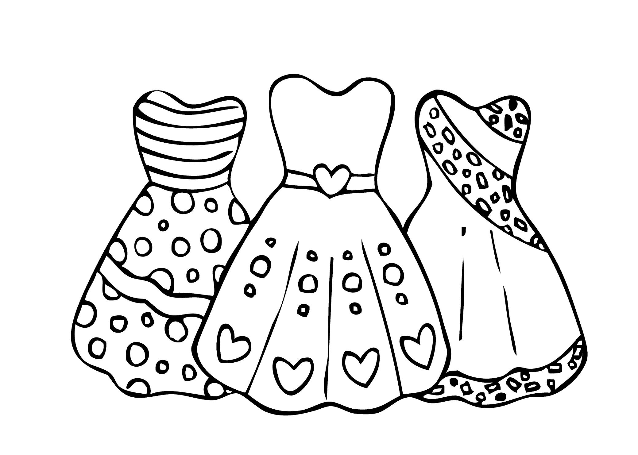 Dress coloring #5, Download drawings