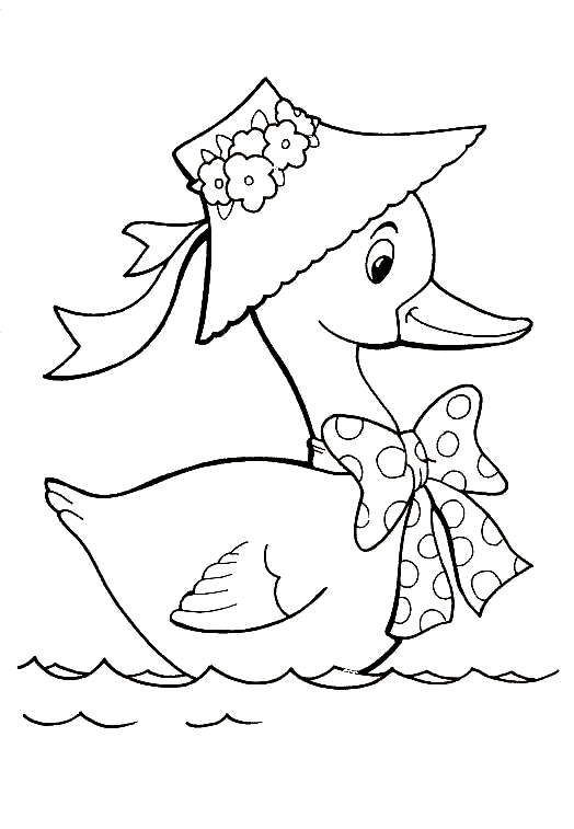 Duck coloring #3, Download drawings