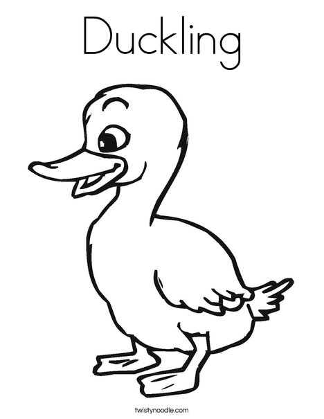 Duckling coloring #2, Download drawings