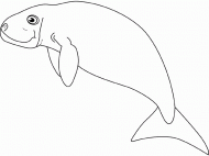 Dugong coloring #6, Download drawings