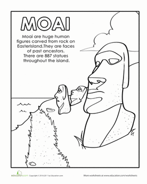 Easter Island coloring #20, Download drawings